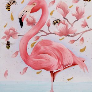 Flamingo, Whale & Flowers